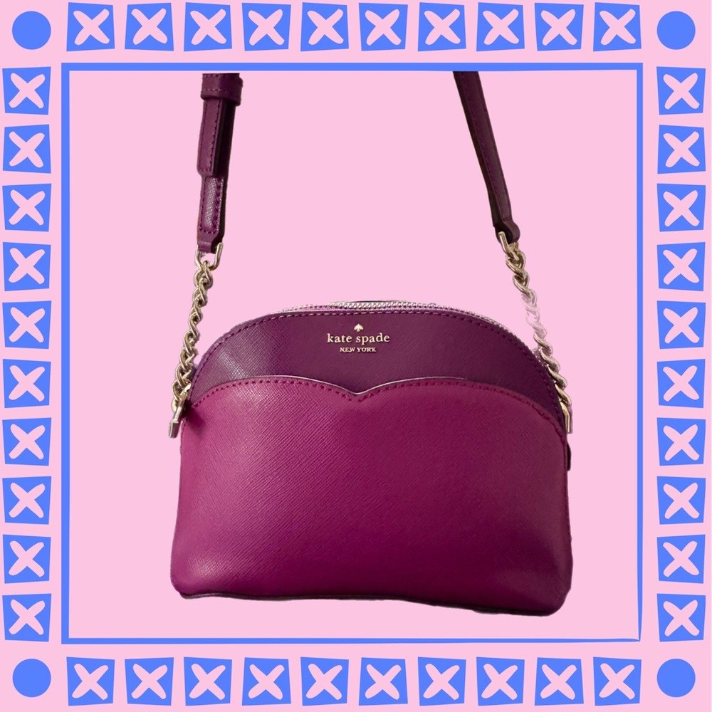 💜Kate Spade💜                                Two-Tone Purple Crossbody Bag